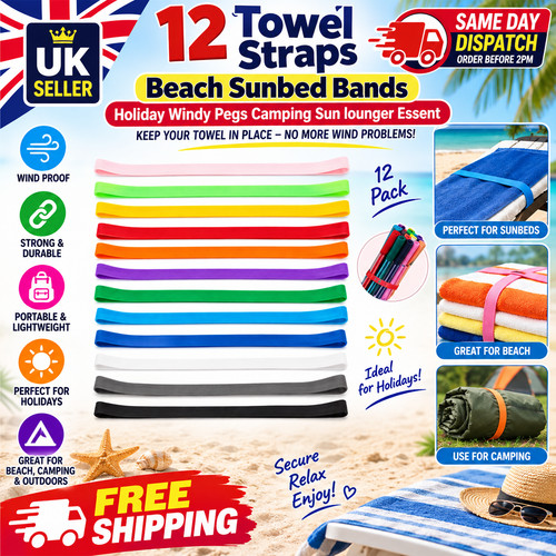 Towel straps beach sunbed - straps,