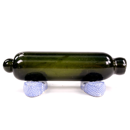 Green glass rolling - pin, small