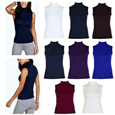 Ladies Plain Sleeveless Polo