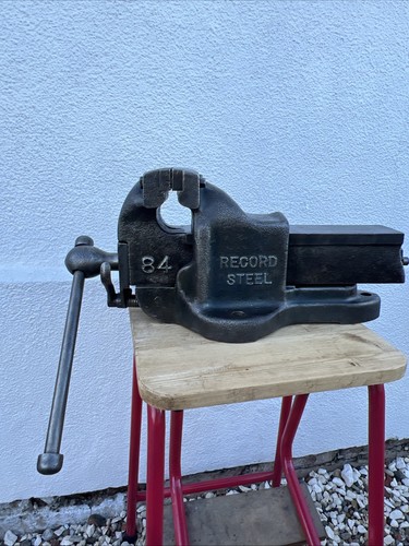 Vintage record bench vice - bench,