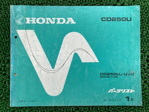 Honda cd250u parts - list,, 1st