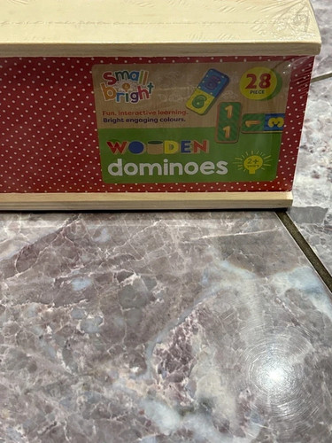 Kids colourful wooden dominoes - colourful,