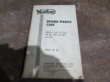 1950 NORTON 1 16H 18 ES2 30 40 30M 40M SPARE PARTS LIST