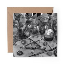 1 x Blank Greeting Card BW -