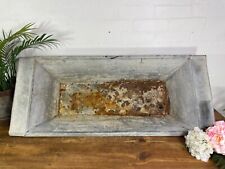 Vintage Large Galvanised Grape Hod Trough Garden Planter Pond Dog Bath Tub