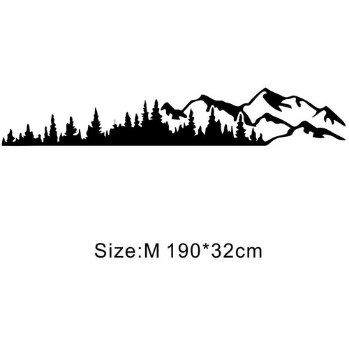 Tree mountain forest decal - mountain,