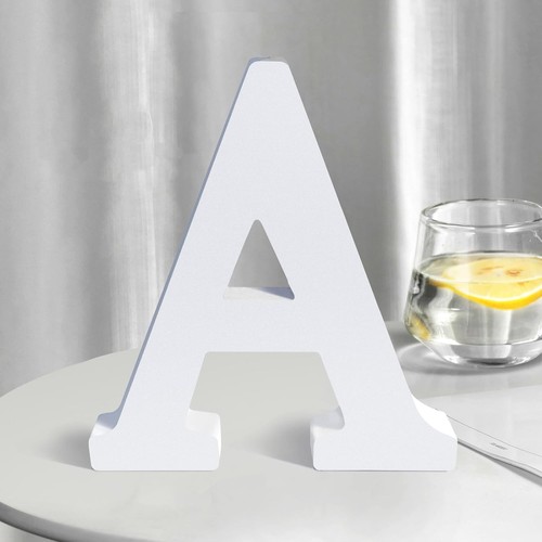 White wooden letters - white, inch