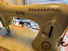 Alfa Challenge Vintage Sewing Machine with pedal, motor and case