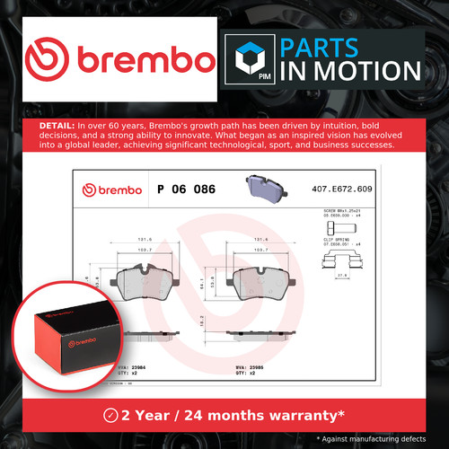 Brake pads set - set, fits