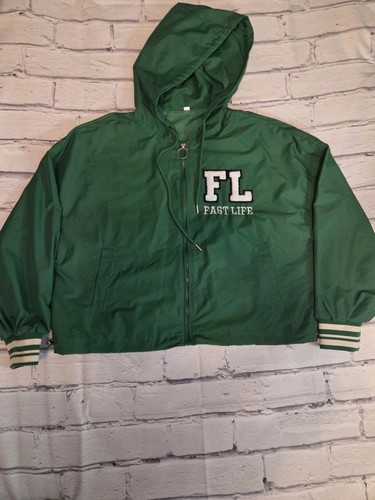 Green hooded jacket small - green,