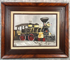 1984 vtg oil painting steam - vtg,