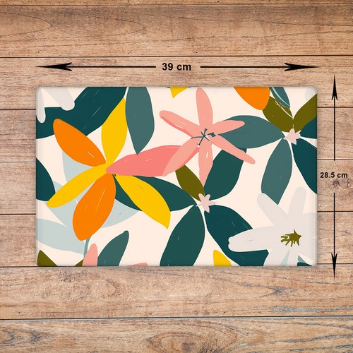 Flowers glass chopping board - board,
