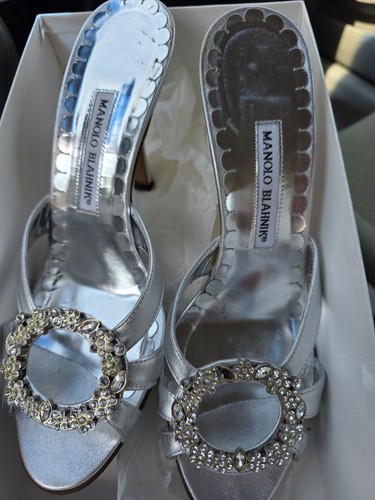 Manolo blahnik metallic - manolo,