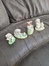 Thelwell Pony Figurines X4 He'll Find You Talk To Your Pony Holloa Away 1980s