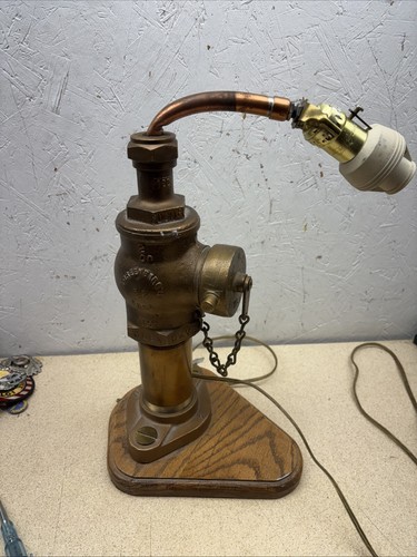Unusual american brass lamp - unusual,