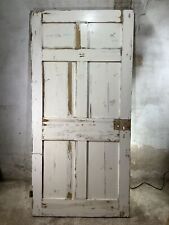 36 1/8"X 74 7/8" Georgian Internal Painted Pine Six Panel Door 2over2over2 Old