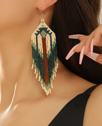 Long seed beads beaded - long,