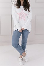 A Postcard From Brighton  Star Print Zip Sweat SIZE 1 (UK 8-12) RRP £60