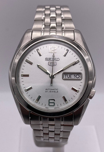 Seiko automatic silver dial - seiko,
