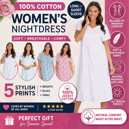 Ladies nightie night shirt - ,