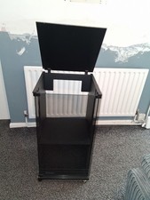 Retro Technics Hi-Fi Branded Glass and Black Ash Effect Full Sized Cabinet K611