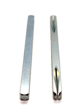 8mm x 110mm Length Spindle Bar Plain OR Split for Door Handles Steel Zinc Finish