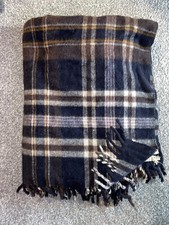 Vintage Moore’s All Wool Manx Travelling Rug Tartan - Tynwald Mills Isle Of Man
