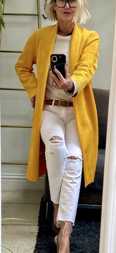 Zara faux suede long coat - faux,
