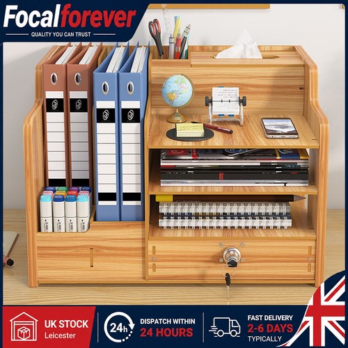 Wooden office desk organizer - wooden,