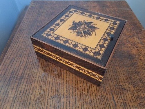 Rosewood tunbridge ware - tunbridge, square