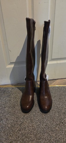 Dark tan faux - tan, wide