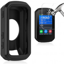 For Garmin Edge 850 550 Silicone Case Cover + Tempered Glass Screen Protector