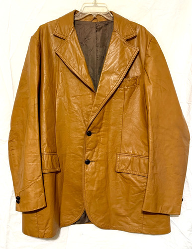 Vintage leather jacket - leather,