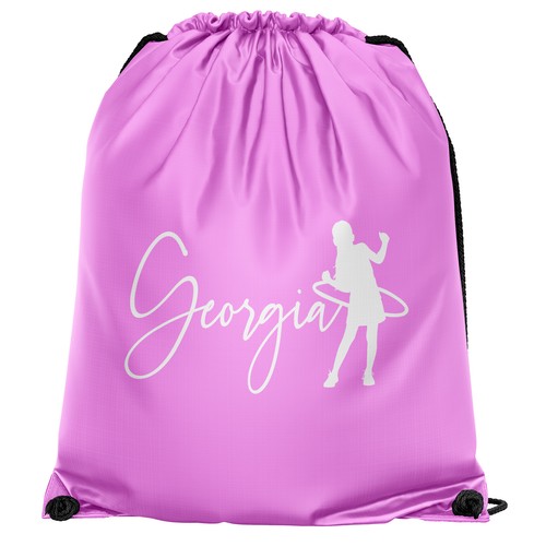 Hula hoop drawstring bag - hoop,