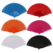 Folding Hand Held Fans Portable Dances Fan Plastic Wedding Party Prop Favour UK
