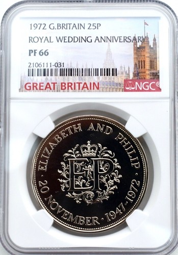 1972 25p crown royal wedding - 1972,