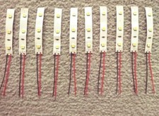 00 Gauge 10 x Warm White LEDs