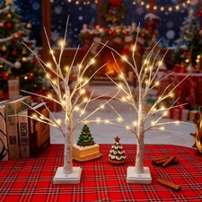 Led lights birch twig tree - birch,