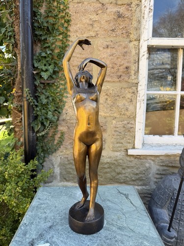 Vintage bronze female nude - bronze,