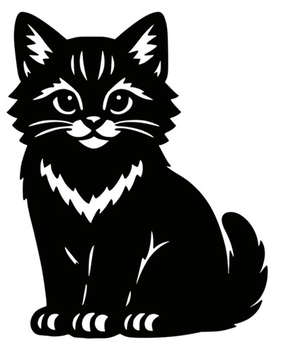Cute kitten cat decal - cute,
