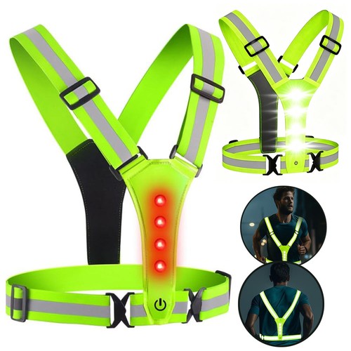 Led reflective vest running - reflective,