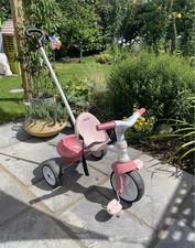 Pink And White SMOBY Be move Trike Push Along And Self Pedal