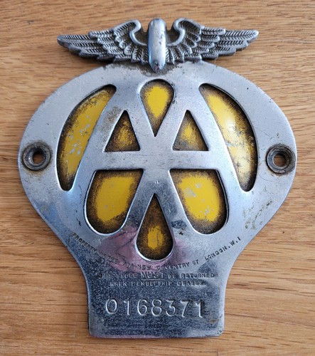 Early vintage chrome enamel - chrome, aa