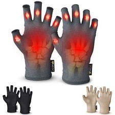 Anti Arthritis Gloves Compression Fingerless Support Hand Rheumatoid Pain Relief