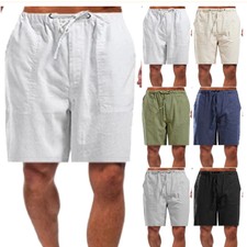 Mens Cotton Linen Shorts