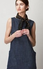 Toast OAS Denim Dora Pinafore Sleeveless dress -12