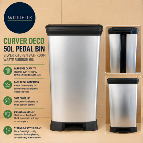 Curver deco 50l pedal - deco, bin