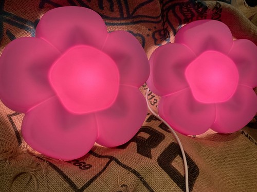 Ikea upplyst pink flower - upplyst,
