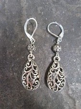 Silver Filigree Teardrop