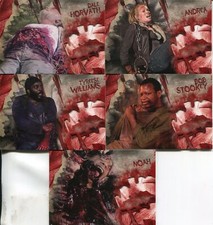 Walking Dead Survival Box Complete Walker Bite Chase Card Set 1-5
